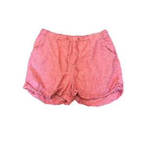 JOE FRESH Linen Blend Coral Elastic Drawstring Waist Casual Short XL